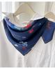 Women 100 Percent Mulberry Silk Multifunctional Square Neck Scarf For Spring Summer