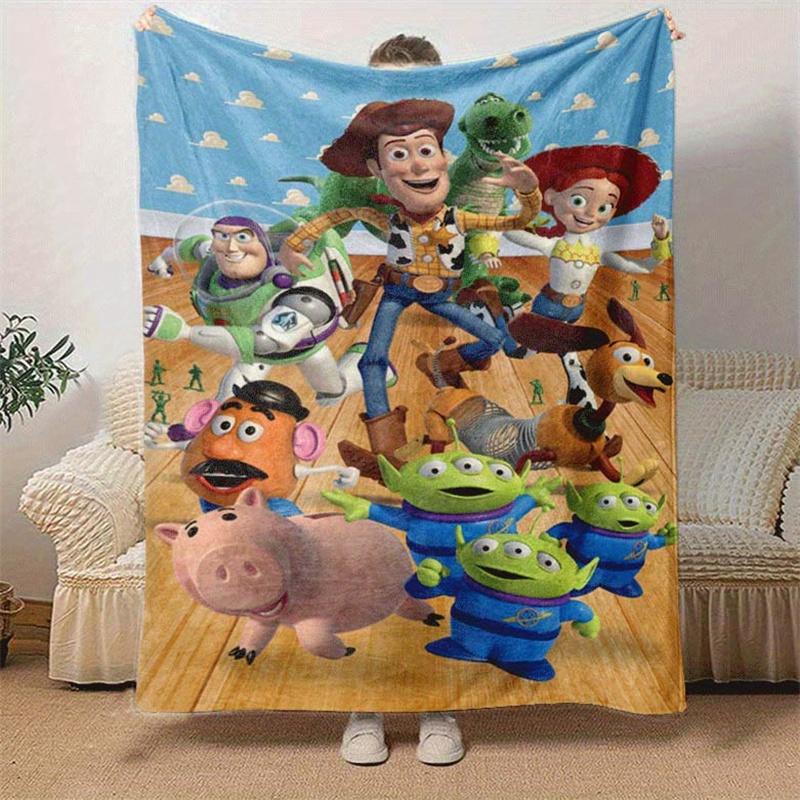1pc Toy Story Printing Blanket - Soft, All-Season Throw for Living Room, Beroom,Personalize Gift with Aorable Cartoon Esign