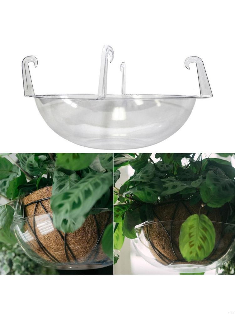 

Round Plant Container Tray Nonslip Hanging Planter Base Transparents Sphere X3UC CN