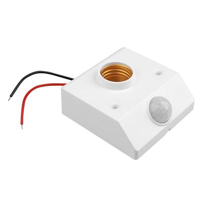 E27 LED Automatic Human Body Infrared PIR Sensor Bulb Light E27 Base PIR Motion Detector Wall Lamp Holder Socket Energy Saving Save Electricity