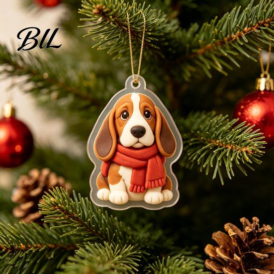 Colgantes Temáticos de Perros Calendario de Adviento 2026, Calendario de Cuenta Regresiva de Navidad de 24 Días con 24 Adornos Festivos para Amantes de Mascotas Cachorros Regalos Navideños,