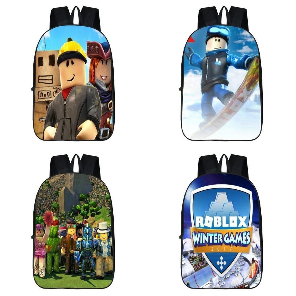 Roblox Pattern Kids School Backpack With Large Capacity And Durable Polyester Material