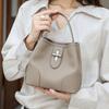 Korean Niche Genuine Leather Bucket Bag, Niche Versatile Large Capacity Handbag, Commuting Single Shoulder Armpit Crossbody Bag