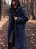 Long Plush Fleece Coat for Women, Soft Warm Winter Outerwear, Multiple Colors Available