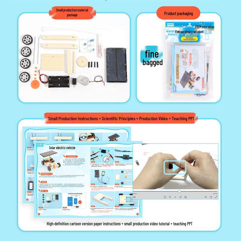 DIY Solar-Powered Car STEM Kit for Kids