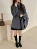 25 New French High-End Women's Wool Coat - Mid-Length Cape Shawl, Slim Fit Overcoat for Autumn and Winter