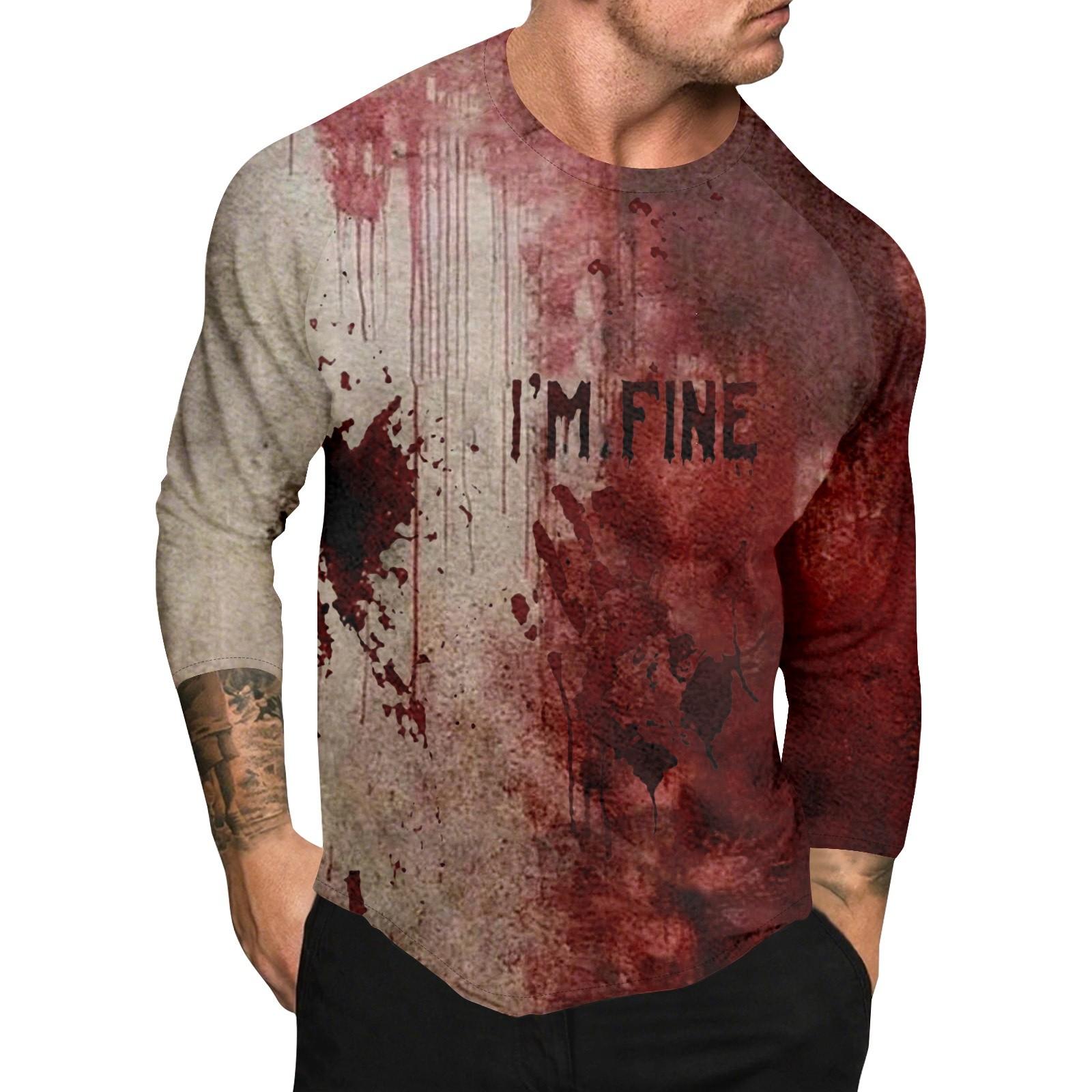 

Halloween Print Raglan Sleeve Men s Long Sleeve Top S хакі