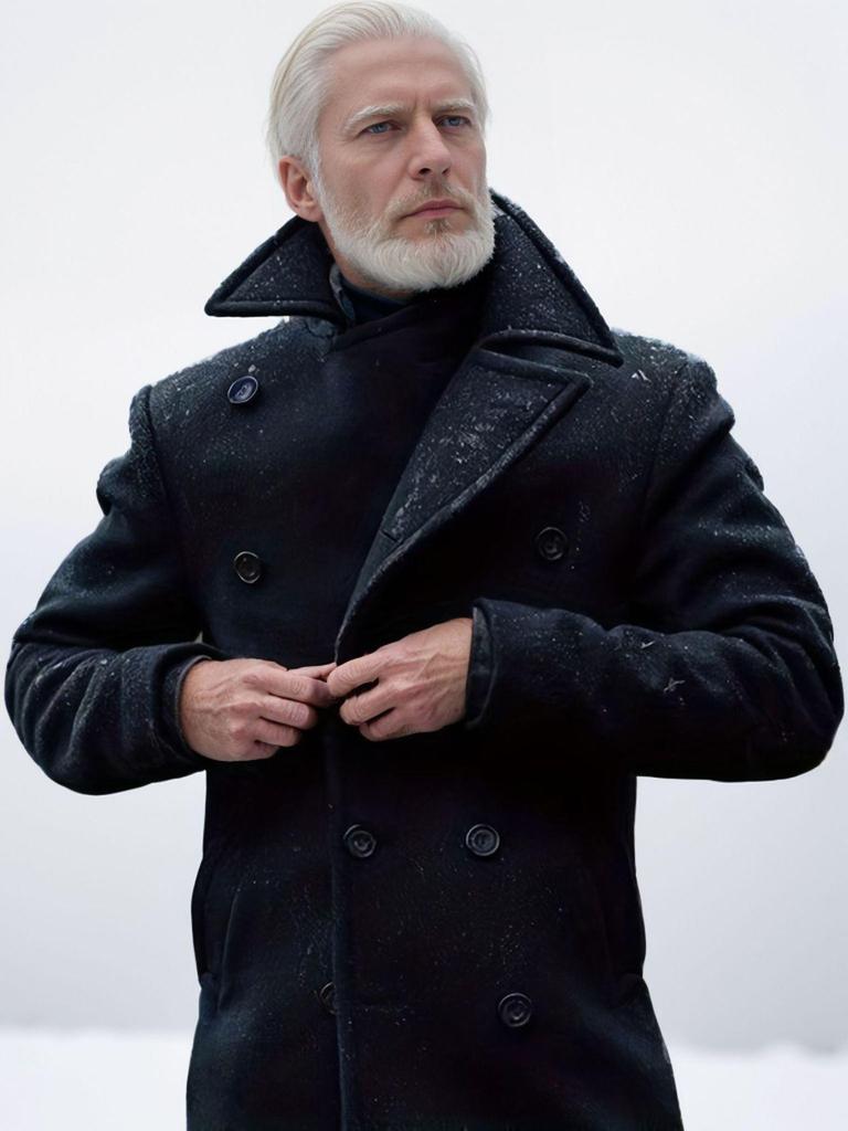 High-Quality Men's British Style Mid-Length Wool Coat - Autumn/Winter