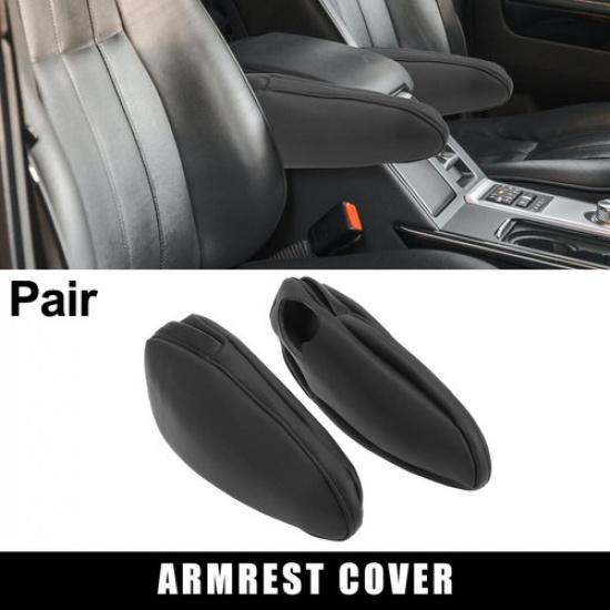 Pair Car Center Seat Armrest Cover Black w/ Black Line for Toyota Sienna 11-18
