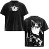 Jujutsu Kaisen Kleidung Herren Kurzarm Manga T-Shirts Vintage Gewaschenes T-Shirt Lässiges Baumwoll-Tee Harajuku T-Shirt