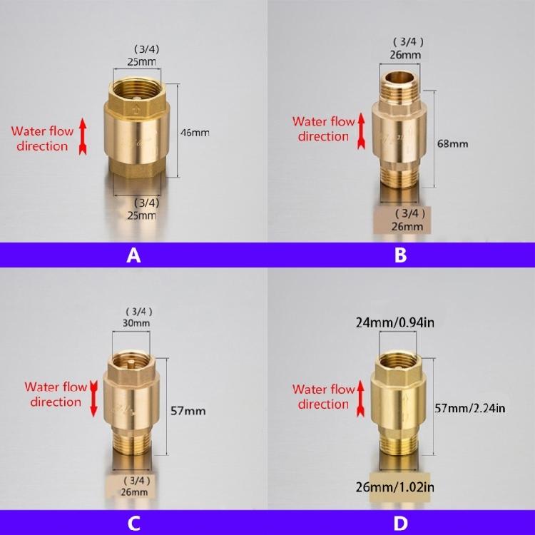 Industrial 6 Inch Thickened Brass Check Valves Easy Threaded Connection For Secure Fluid Control Air and Liquid Systems