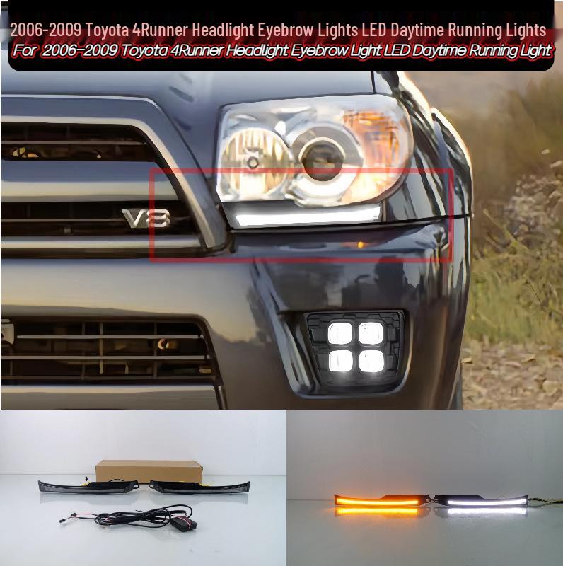 LED Daytime Running Lights Headlight Eyebrows for 2006-2009 Toyota 4Runner