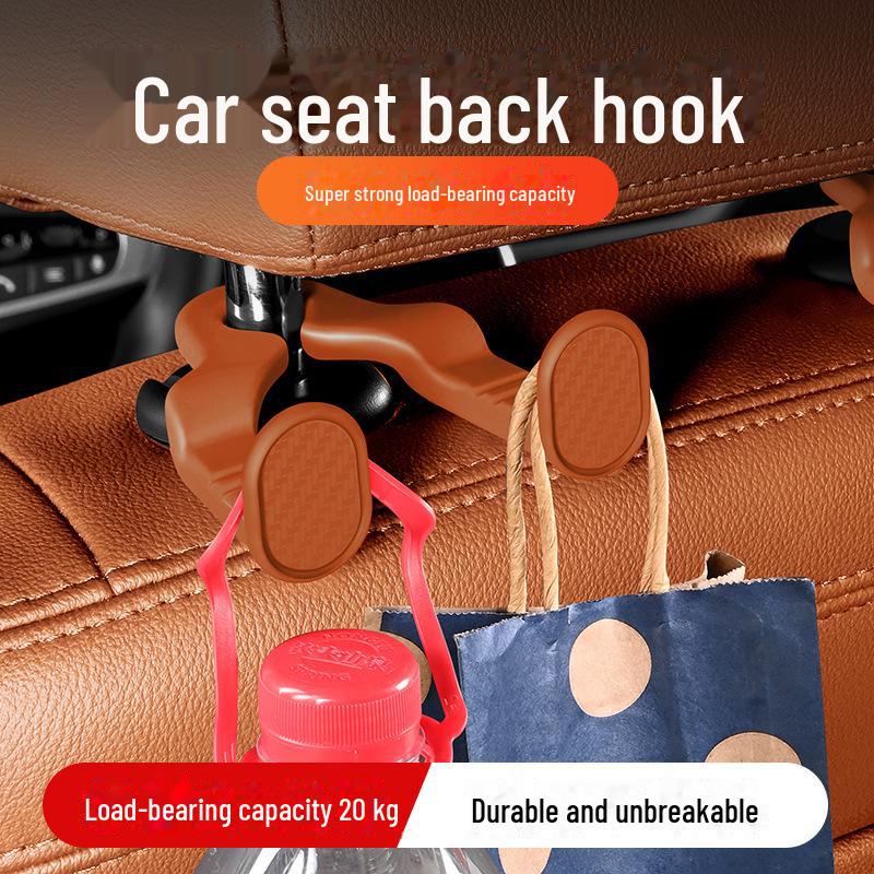 Seat Back Double Hook for Storage and Non-Destructive Installation