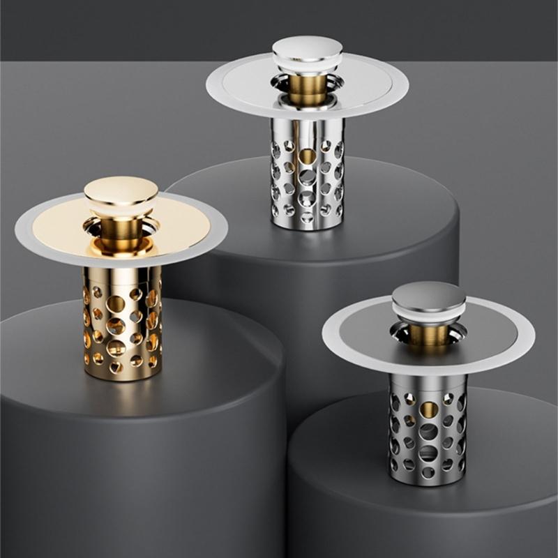 Practical Bathtubs Drain Stoppers And Drain Collector Bounces Designs Without Clog Filter Basket Accessory for Drain