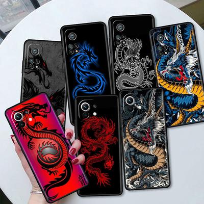 Coole Funda-Hülle mit Tier-Drachen für Xiaomi Mi 11 Lite 5G NE 11T Pro 10T 9T Note 10 12 12X 12S, ultraweiche Silikon-Capa-Telefonabdeckung