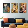 Gustav Klimt Famous Art Works Cat Canvas Posters and Prints Retro Animal Wall Art Pictures for Living Room Kids Room Decoration