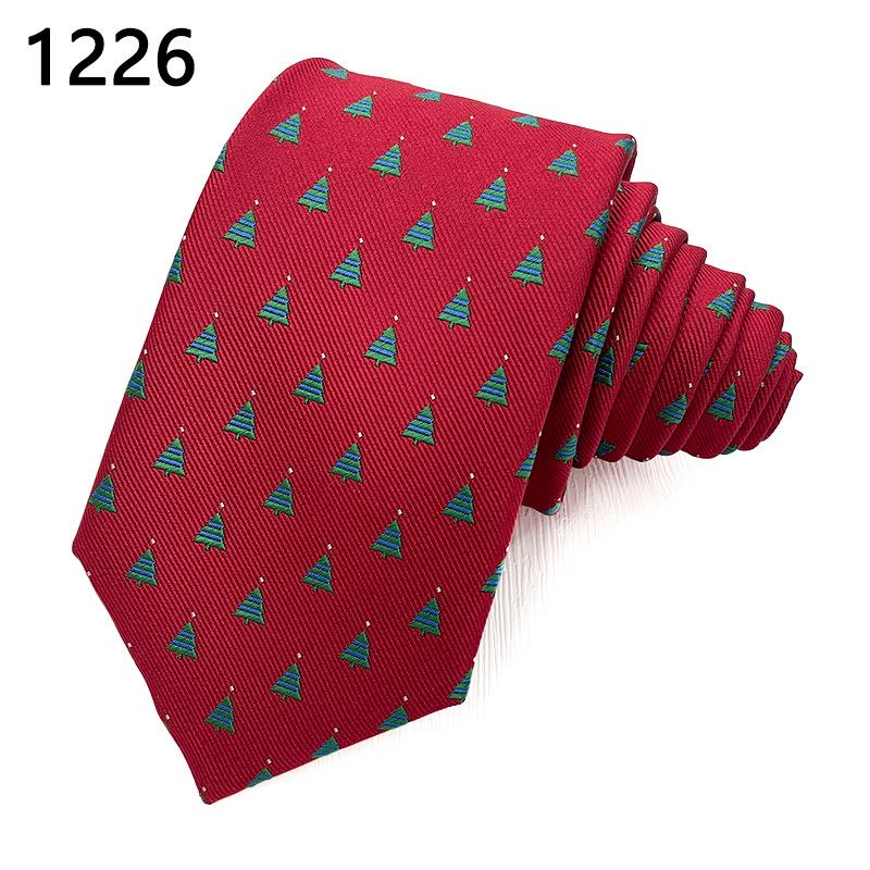 Luxury Men's Jacquard Christmas Tie - High-end Polyester Fashion