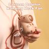 Neck Strap Capybara Hanging Neck Fan Small Size Usb Charging Handheld Fan Cartoon Air Cooler Cooling Fan Outdoor