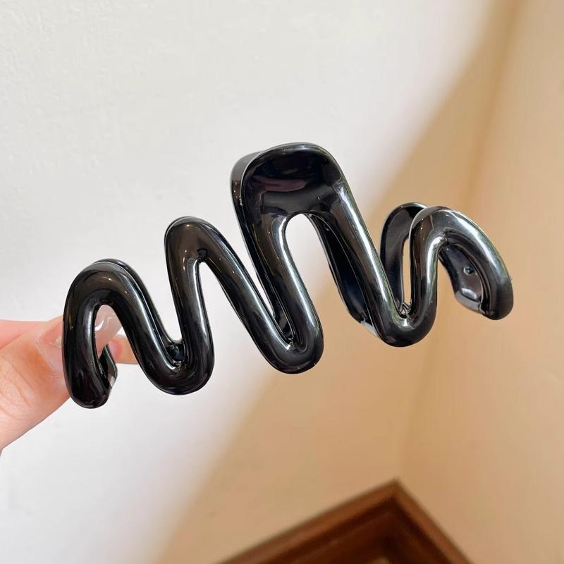 New Colorful Jelly Wave Hair Claw Hairpin Women Girls Fashion Design Korean Sweet Simple Irregular Hair Clip Headwear