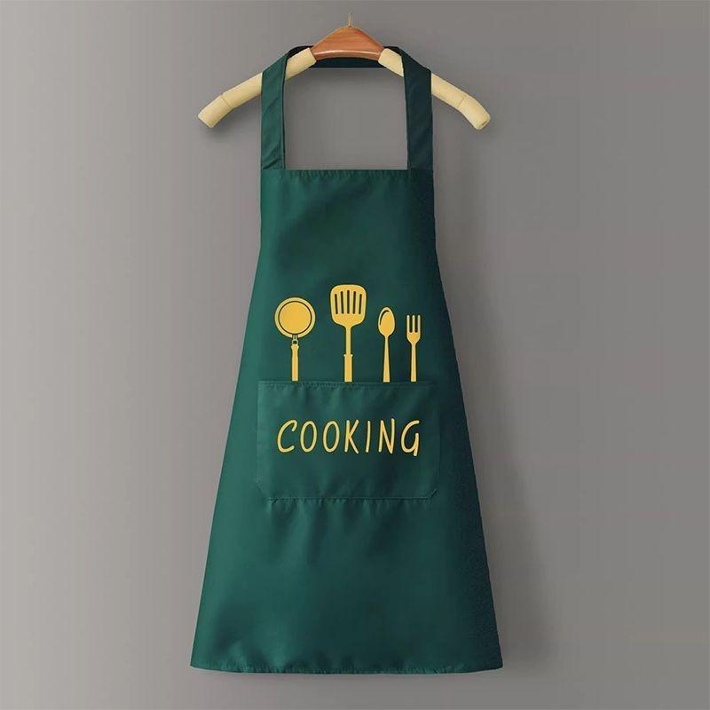 Grembiule da Cucina per la Casa a Prova di Olio Impermeabile Grembiule da Chef per Donne Uomini Moda Grembiule da Caffè Accessori da Cucina WQ002