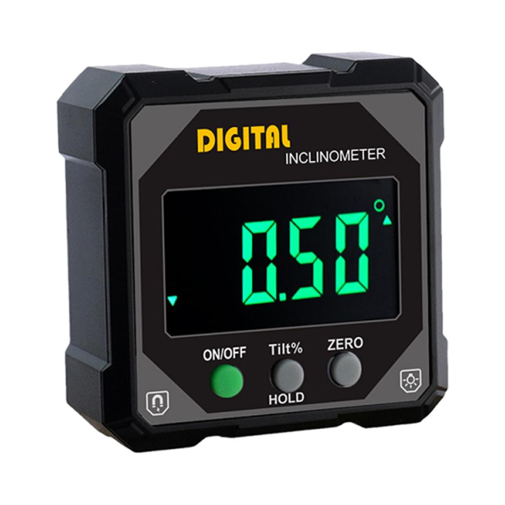 Digital Angle Finder 4-Side Magnetic Angle Gauge Digital Level Box LCD Display Anti-Slip for Woodworking Measuring Tool 4x90°