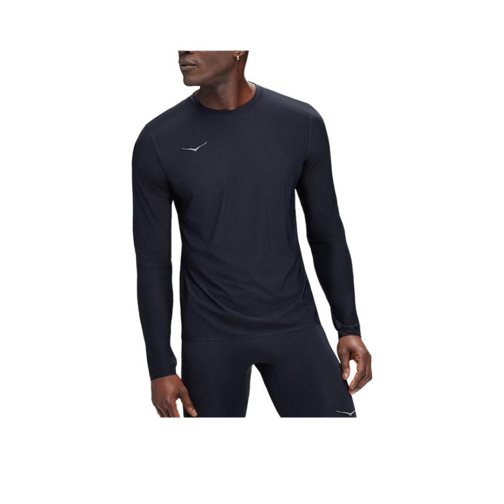 

Hoka One One Logo Slim Fit Long Sleeve T-Shirt Men tops Black 1151072-BLK S