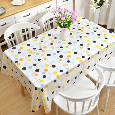 PVC Hotel Waterproof Tablecloth Printed Oil Resistant Rectangular Tablecloth Hotel Plastic Tablecloths Oil Resistant Heat-resistant Cover Cloth