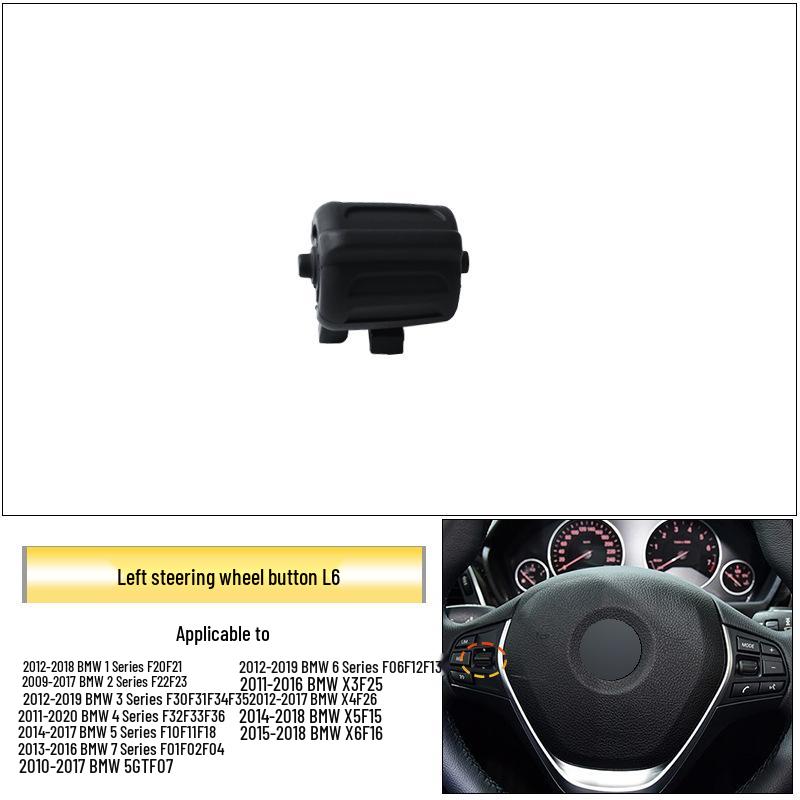 

Кнопки управления на многофункциональном рулевом колесе BMW 3, 5, 7 серии, X5, X6, F10