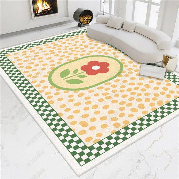 Modern Simple Chessboard Living Room Rugs Flower Girl Carpets Home Decoration Bedroom Carpet Large Area Carpets For Living Room