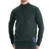 Men's Winter Solid Color Stand Collar Half Zipper Slim Fit Knit Long Sleeve Top