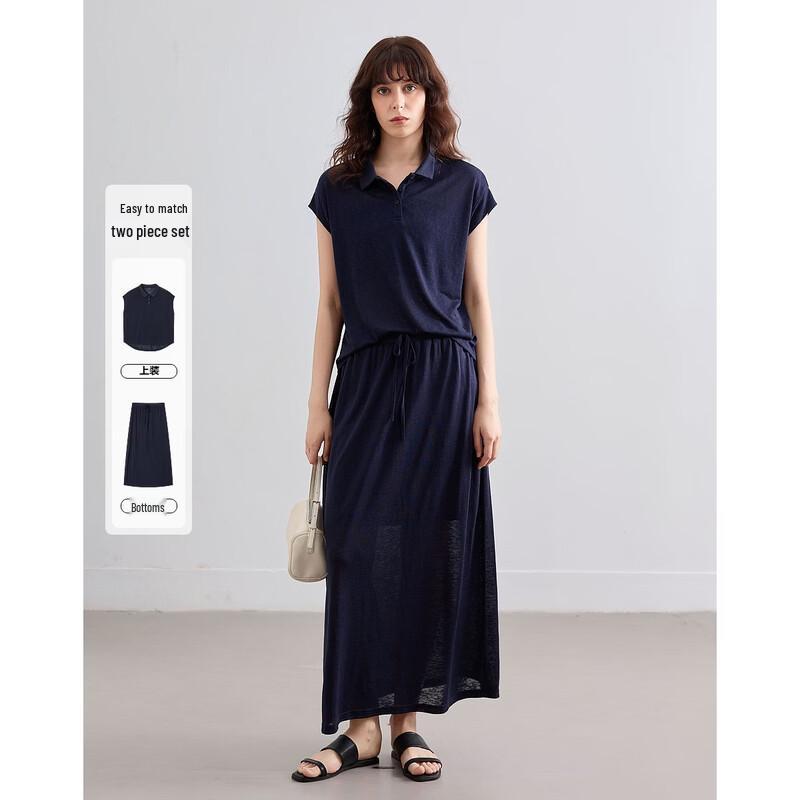 Demana Women s Lightweight Tencel Polo Skirt Set XL