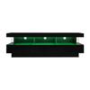 160*38*50.5 cm Black High Gloss TV Stand with 3 Glass Shelves, LED Lighting, App Control, Bluetooth Connectivity for 70-Inch TVs, Smart TV Stand