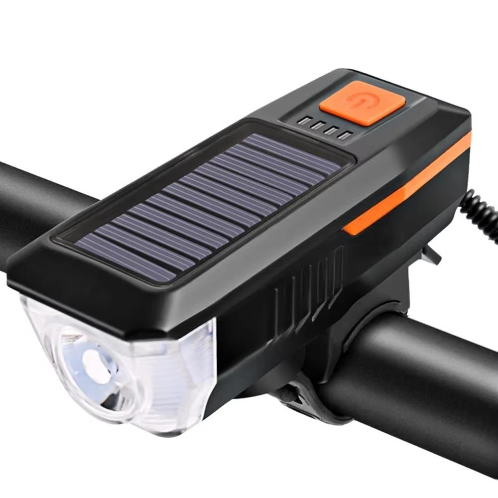 3 Modes Solar Bicycle Light Power Display Bike Front Lamp Mountain Road Bike Front Lamp  Work