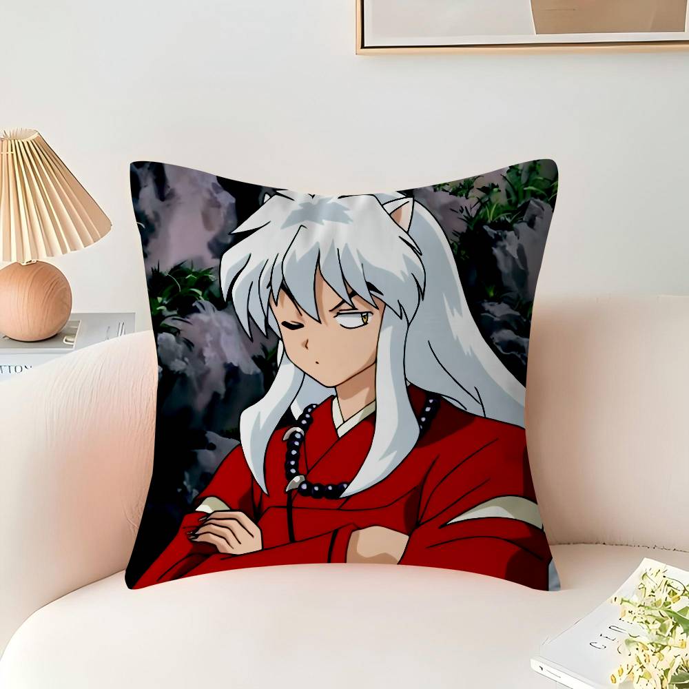 Anime Inuyasha Cushion Cover Car Throw Pillow Case For Sofa Car Christmas Gift 40x40cm 45x45cm