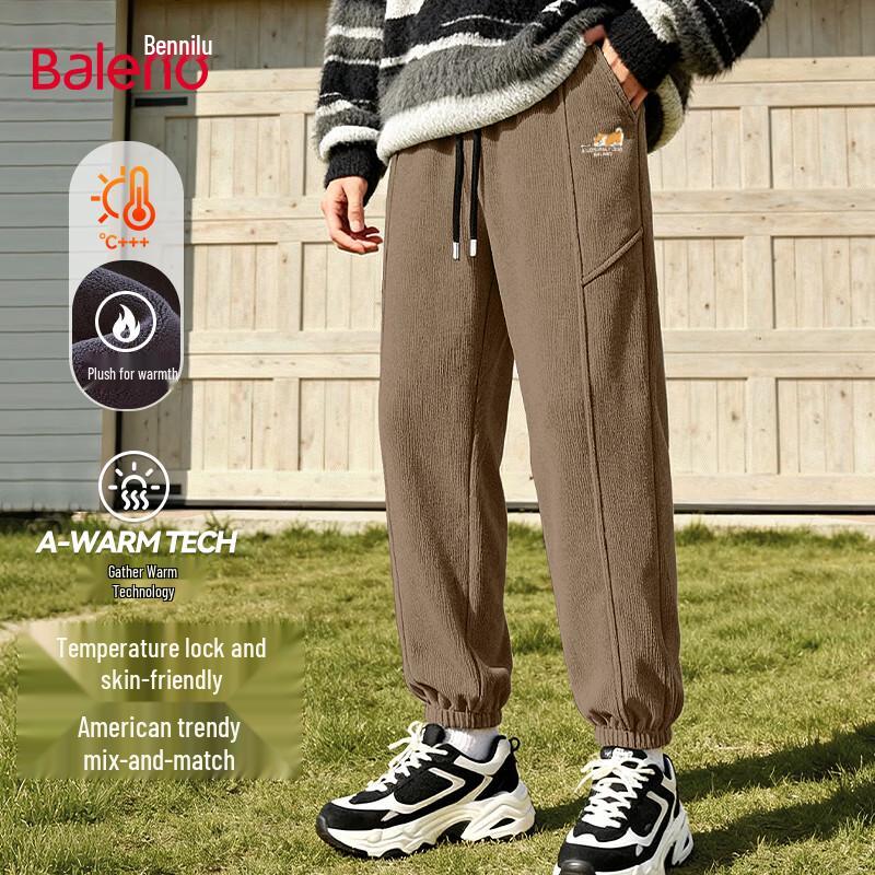 

Baleno Men s Winter Fleece-Lined Chenille Cuffed Casual Pants 3XL