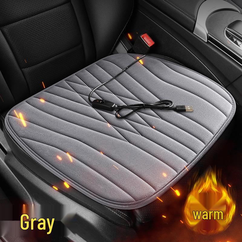 USB Electric Heated Car Seat Cushion - Warm Auto Seat Cover for Autumn/Winter