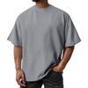 Men's Summer Solid Color Ice-feeling Cotton Round Neck Top Anti-sun Sports Casual Loose Short-sleeved T-shirt