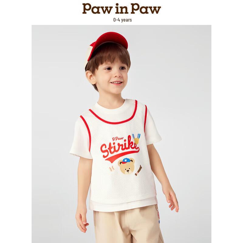 PawinPaw Cartoon Bear Boy s Short Sleeve T-Shirt 90