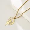 Cazador Gold Color Stainless Steel Fairy Angel Choker Necklace for Women Pendant Chain Necklace Birthday Anniversary Gifts