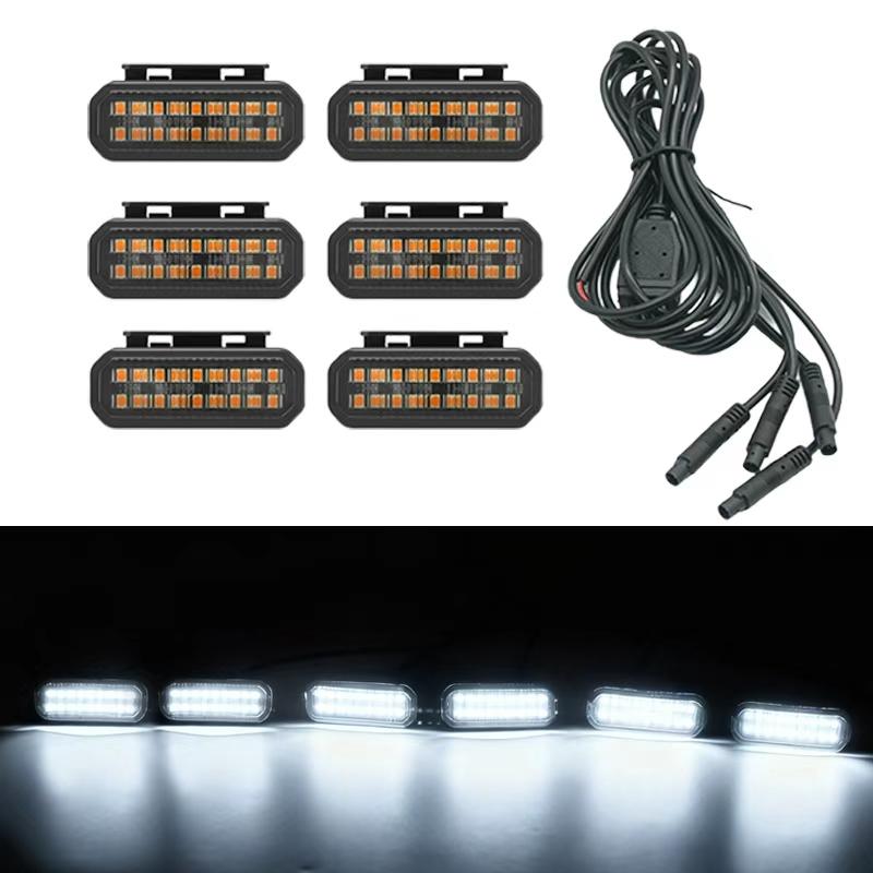 18LED Front Grille Light FOR FOTON TUNLAND V9 Car Daytime Running Light Wheel Eyebrow Lamp For Pickup Offroad 12V Led Light