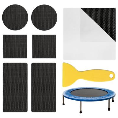 1 Satz Trampolin-Reparaturset mit Quadratischem Rundem Rechteckigem Flicken Schaber Wasserdicht