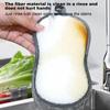 Dish Sponges Kitchen 6 Pieces Double-Sided Cleaning Sponges Washable Scrubber For Pot Washing Sink Pan Dish Home Kitchen