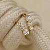 925 Sterling Silver Plated 14K Gold Gradient Size Zircon Earrings for Women French Temperament Wedding Party Jewelry Accessories