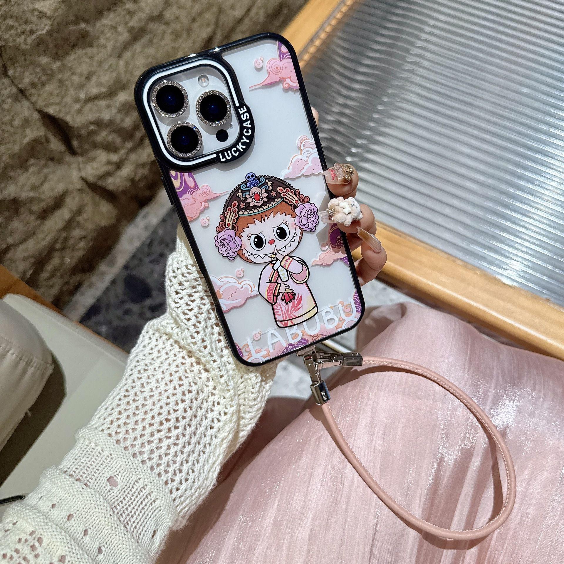 

Lucky Trendy Zhenhuan Labubu Series Чехол для iPhone 15 Pro для iPhone 16 Pro Max - Защита от падений iPhone 16 Pro Max
