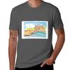 Schwerin Gerunisexy Castle View Watercolor Scene In The Afternoon Light Tshirt Sports Casual Short Sleeve Cotton Tee