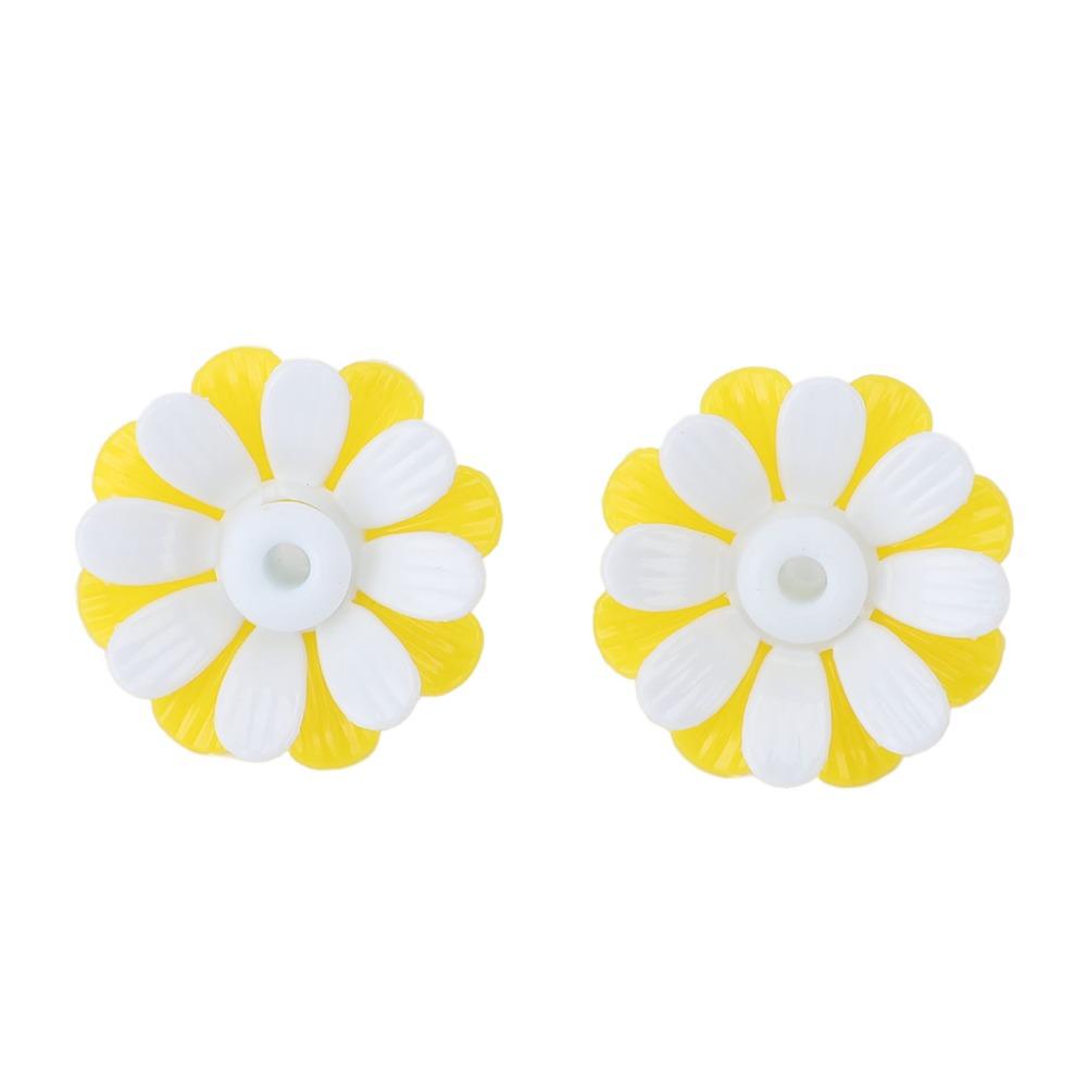 30sets Yellow + White Hummingbird Feeder Replacement Flowers Feeding Ports Flowers Garden Use