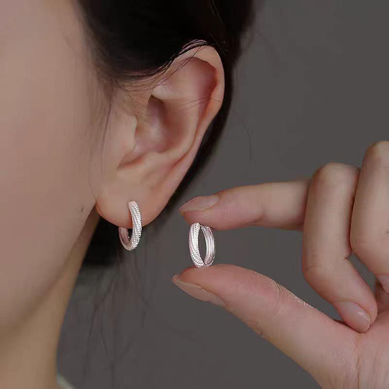 925 Sterling Silver Hoop Earrings: 2025 Modern Niche Design - Elegant & Luxurious for Women