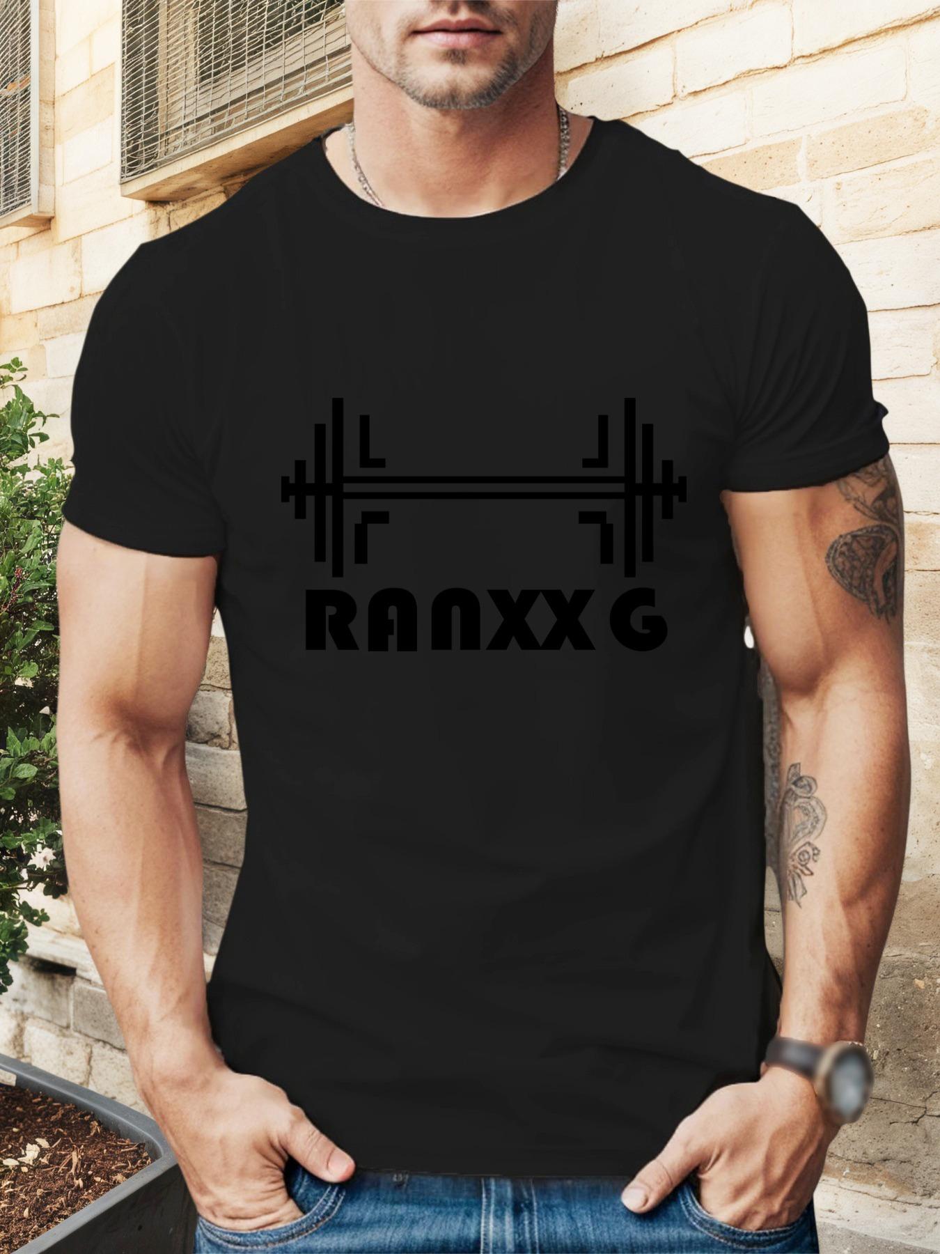 RANXXG Dumbbell Graphic T-shirt - Navy Blue L