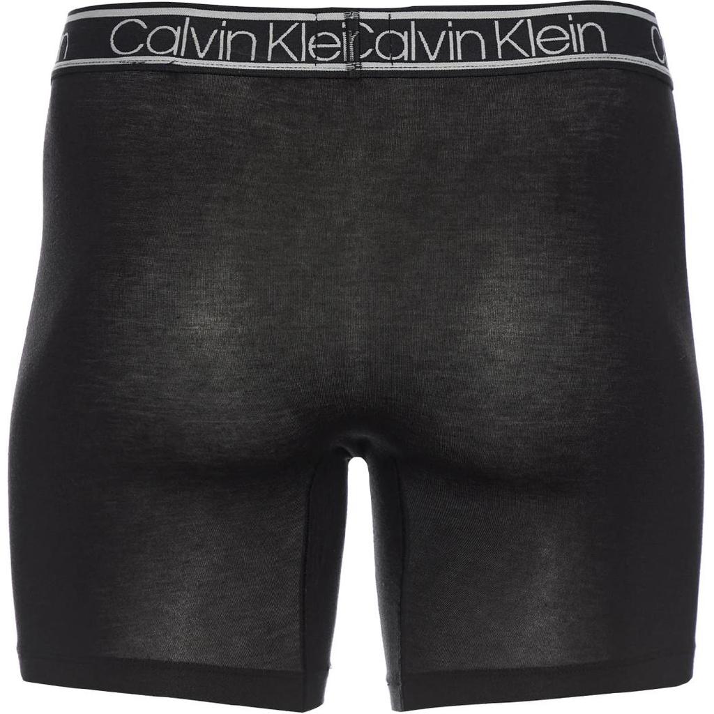 Calvin Klein Letter Elastic Straight Leg Boxer Briefs Mid Rise Men Underwear Black NP2262O001
