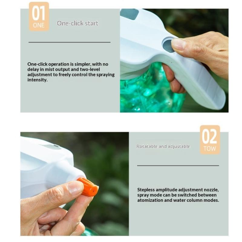 Electric Watering Kettle 3L Two Spray Modes/C-Interface Charging Adjustable Sprinkler Cleaning Disinfecting Sprayer Gardening